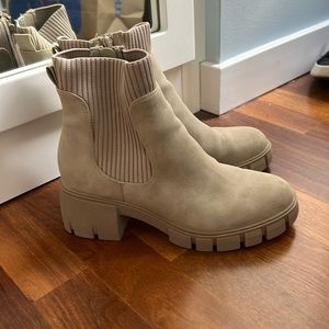 Beige Chelsea Combat boots from Target. Bought and worn only once!